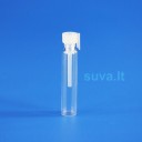 Skaidraus stiklo indelis mėginiui (1,3 ml)
